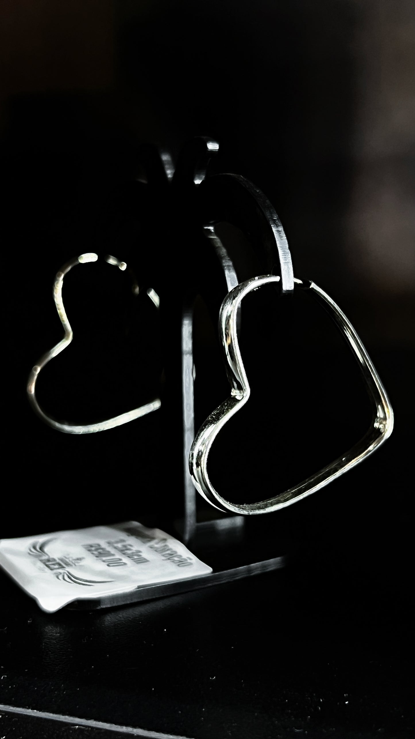 Argola coração 3,5x3cm