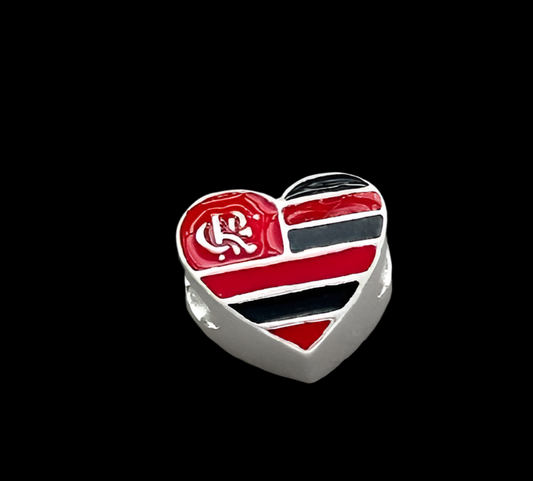Berloque Coração Flamengo